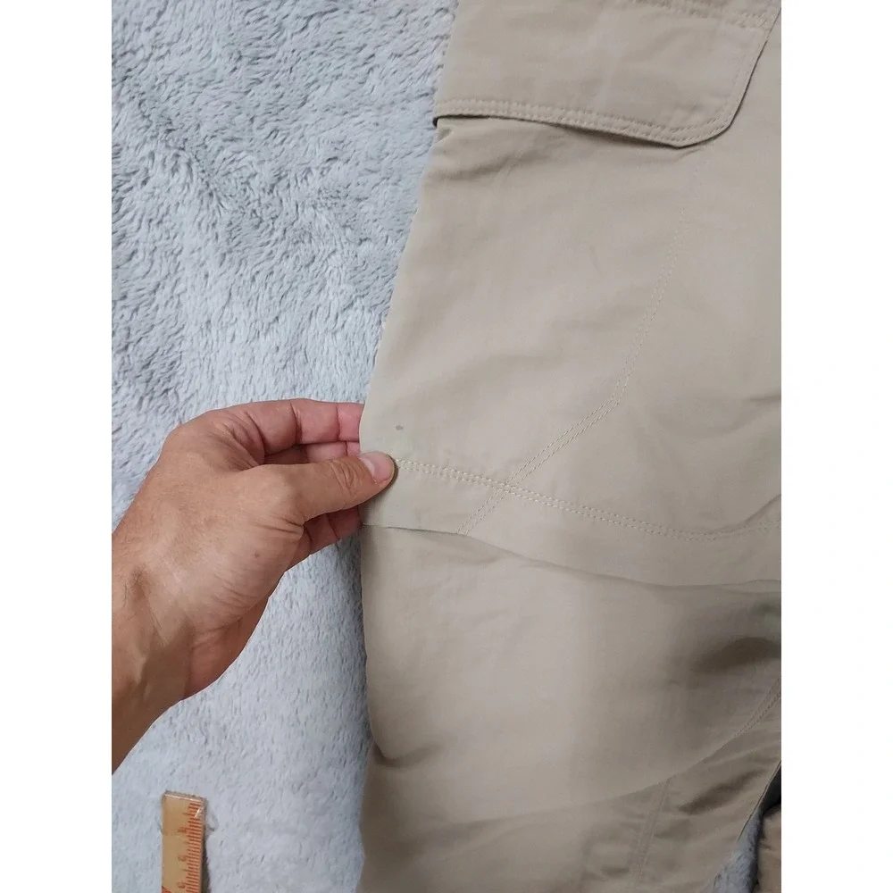 The North Face Pants Mens Medium Convertible Hiking Cargo Tan Cargo Belted Hike